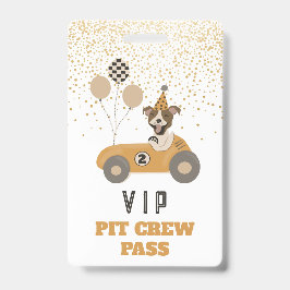 Race Car Hunde Boys Geburtstagsparty VIP Pass Ausweis