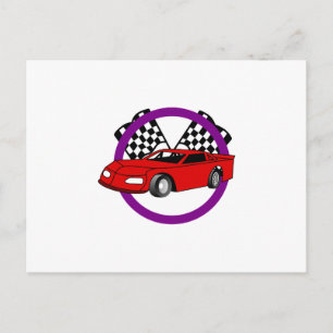 Race Car Logo Postkarte