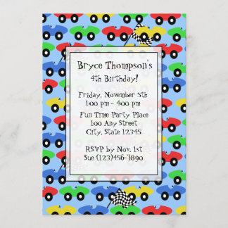 Race Car Party Einladung