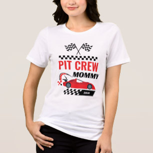 Race car pit Crew Momme Rennen Geburtstag passend Tri-Blend Shirt