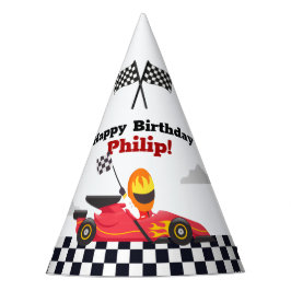 Race Car Racing Birthday Party Party Hat Partyhütchen