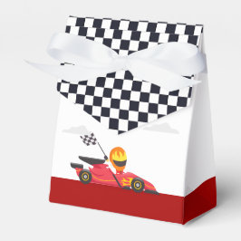Race Car Racing Boy Geburtstagsparty überprüft Geschenkschachtel