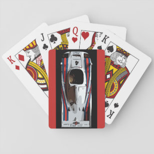 RACE CAR - rot, weiß, blau Spielkarten