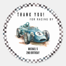 Race Car Runder Aufkleber