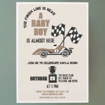 Race Car Sporty Boy Babydusche
