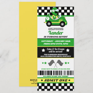 Race Car Ticket Art Geburtstagsparty Einladung