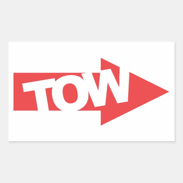 Race Car Tow Decal Rechteckiger Aufkleber (Vorderseite)