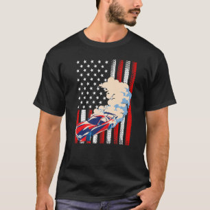 Race Car US American Flag 4. Juli Patriotic Ra T-Shirt