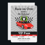 Race Car VIP Pass Einladung Geburtstag!<br><div class="desc">Renn um! Es ist eine super coole Geburtstagsfeier! Ändern Sie einfach den Text mit Ihrem!! Bitte Karo auch in meinem Etsy-Shop für passende Party-Drucktabellen; https://www.etsy.com/listing/91074710/race-car-birthday-party-printables?ref=shop_home_active_9</div>