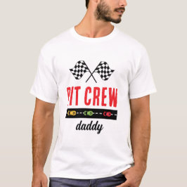 Race Car White Pit Crew Daddy T-Shirt