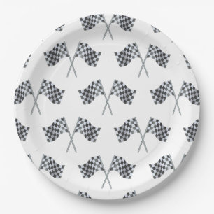 Race Flag Babydusche Napkin Pappteller