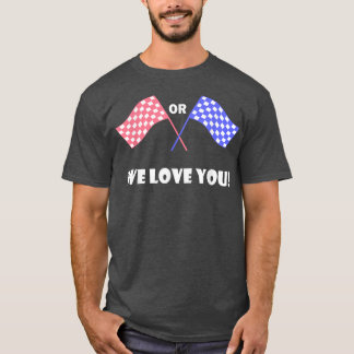 Race Flag Pink oder Blue Baby Gender Reveve T-Shirt