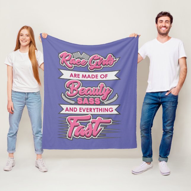 Race Girls sind aus Beauty und Sass Fleecedecke (Beispiel)