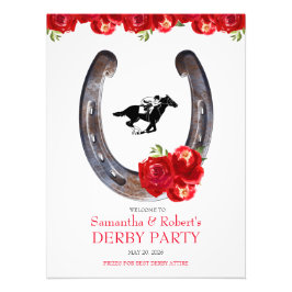 Race Horse Derby Party Begrüßungszeichen Fotodruck