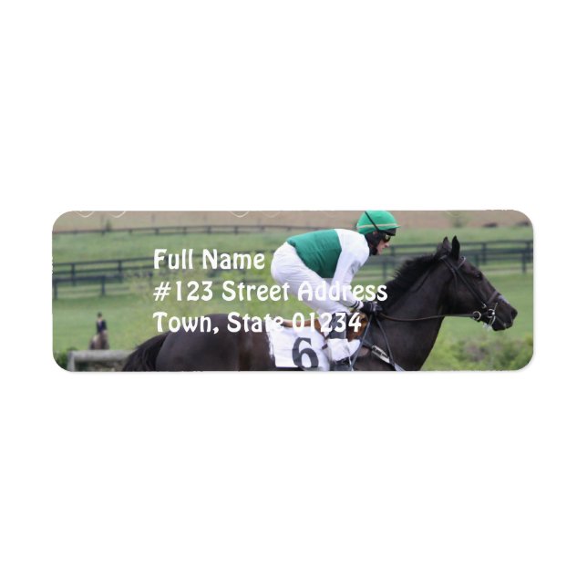 Race Horse Galloping Mailing Labels (Vorne)