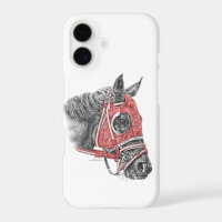 Race Horse Portrait Soies