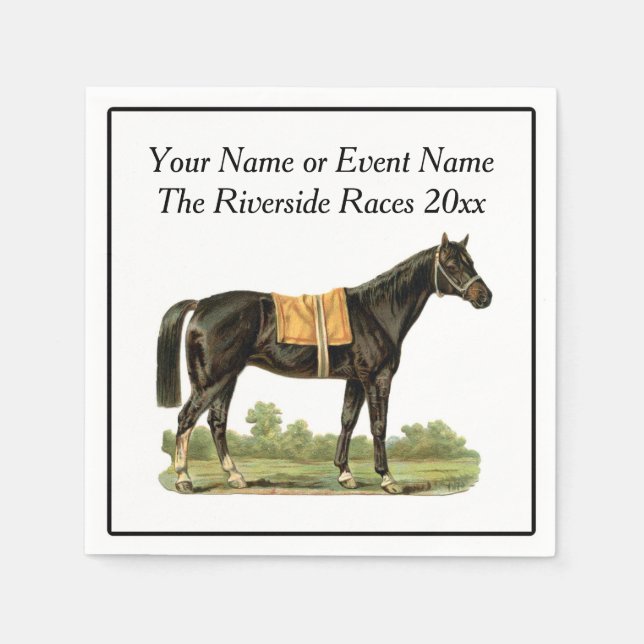 Race Horse Show Party Event Steeplechase Derby Spa Serviette (Vorderseite)