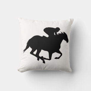 Race Horse Silhouette Kissen