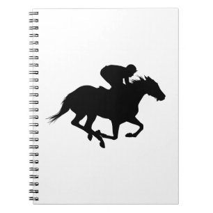 Race Horse Silhouette Notizblock