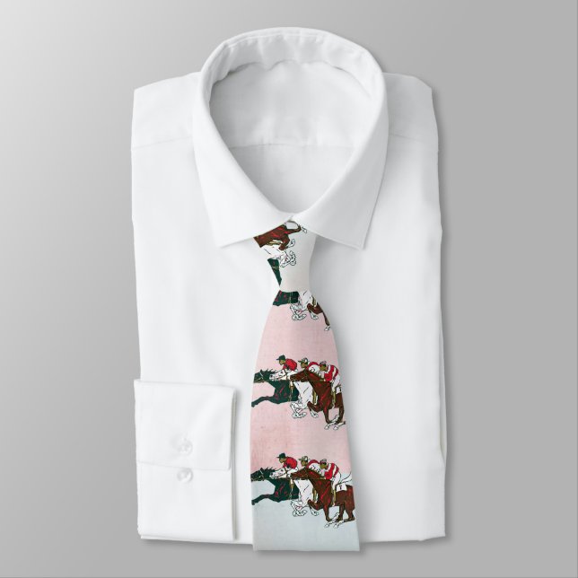 Race Horses Necktie Krawatte (Gebunden)