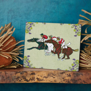 Race Horses Plaque Fotoplatte