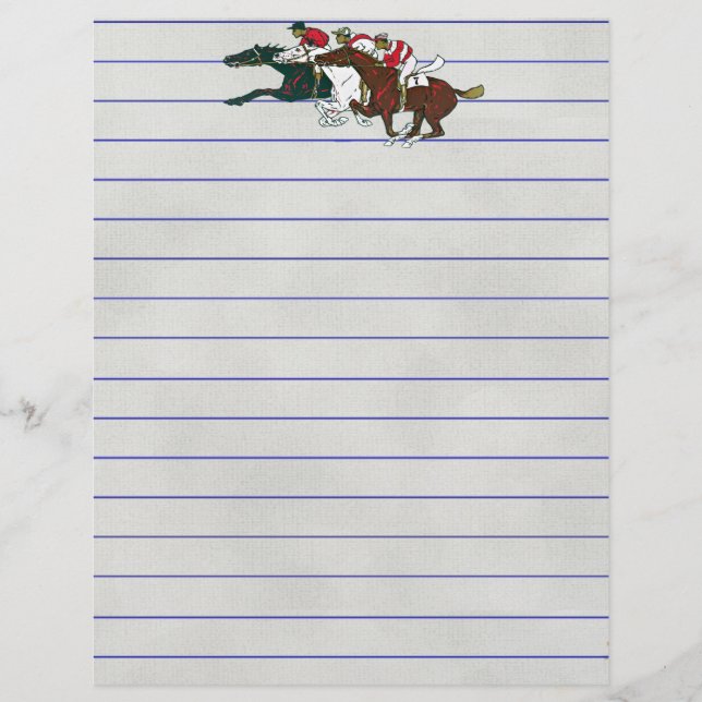 Race Horses Stationery (Vorderseite)