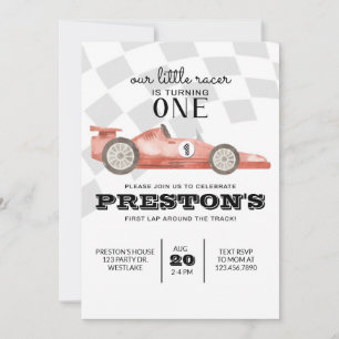 Race on over, Racing Birthday Einladung, Racing Einladung