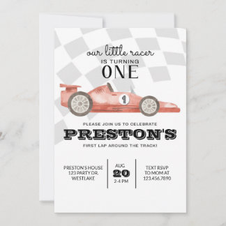 Race on over, Racing Birthday Einladung, Racing Einladung
