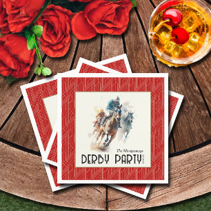 Race Pferdes Derby Party Red Serviette