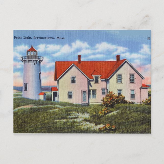 Race Point Light, Provincetown, Massachusetts Postkarte (Vorderseite)