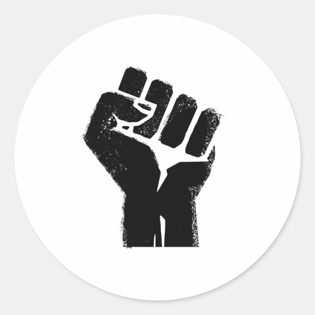 Race Solidarity Runder Aufkleber (Vorderseite)