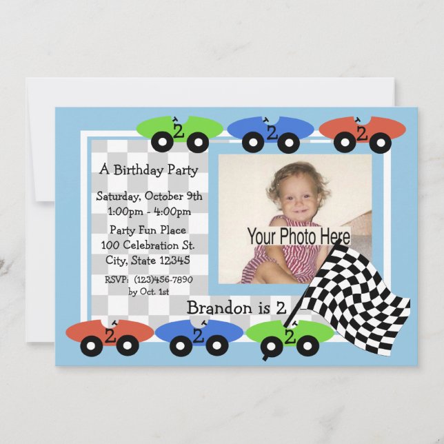 Race Time/Foto Einladung (Vorderseite)