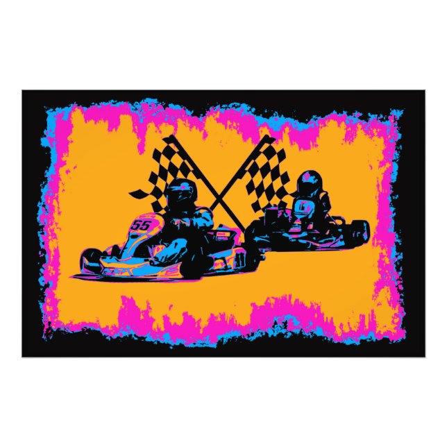 Race to Finish - Go Kart Racers Fotodruck (Vorne)