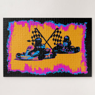 Race to Finish - Go Kart Racers Jigsaw Puzzle