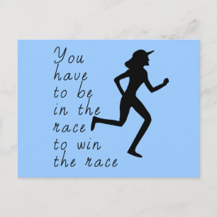 Race to Win the Race Postkarte