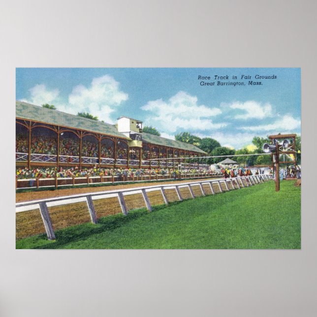 Race-Track-Ansicht auf feinem Grund Poster (Vorne)