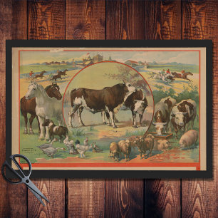 Race Track Ephemera Decoupage Seidenpapier