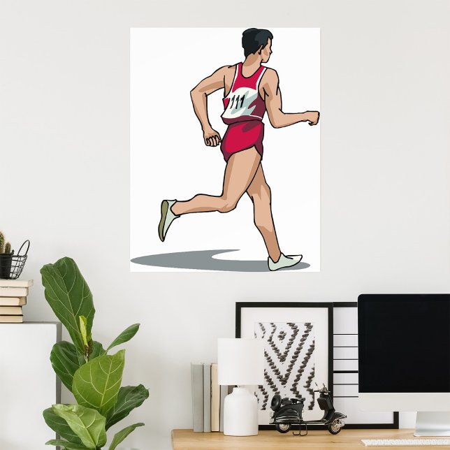 Race Walker Athlete Sportläufer in Motion Poster (Von Creator hochgeladen)
