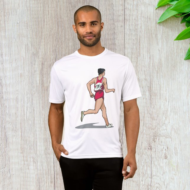 Race Walker Athlete Sportläufer in Motion T-Shirt (Von Creator hochgeladen)