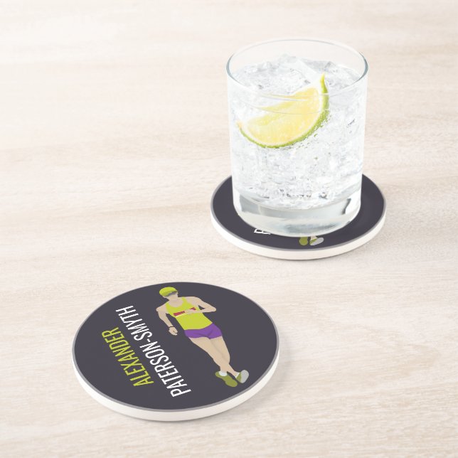 Race Walking Getränkeuntersetzer (Seite)