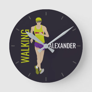 Race Walking Runde Wanduhr