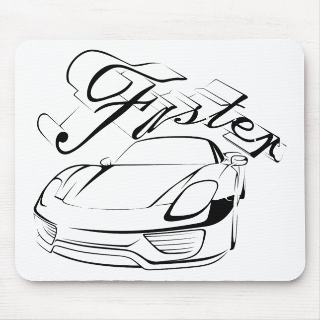 Racecar in Stämmen Mousepad (Vorne)