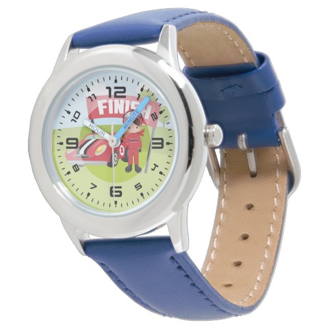 Racecar Racer Racing Armbanduhr (Schrägansicht)