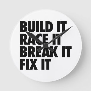 RaceCar Runde Wanduhr