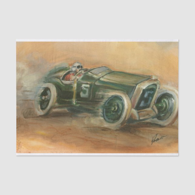 Racecar von Ethan Harper Seidenpapier (Vorderseite)