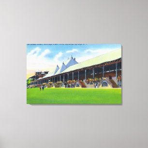 Racegrounds Ansicht des großartigen Stands an der Leinwanddruck