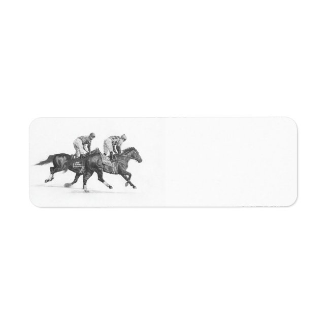 Racehorse-Rücksendeadressen-Aufkleber (Vorne)
