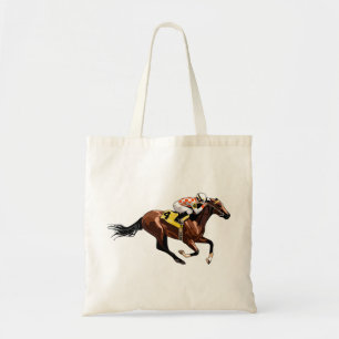 Racehorse und Jockey Tragetasche