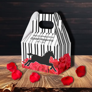 Racehorse und Rose Derby Brautparty Geschenkschachtel