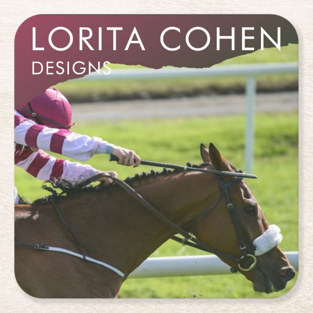 Racehorse Untersetzer Gift Jockey Kentucky Derby (Vorderseite)